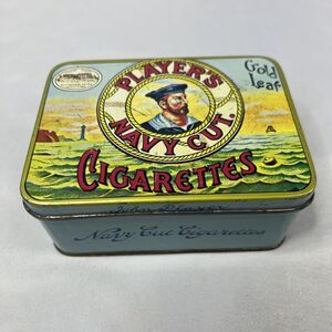 Player's Navy Cut Cigarettes Gold Leaf Tin England Registered Trade Mark